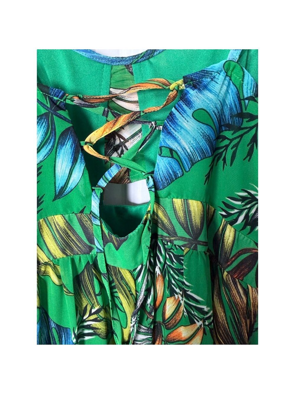do & be Green Tropical Print Maxi Dress S - Picture 10 of 12